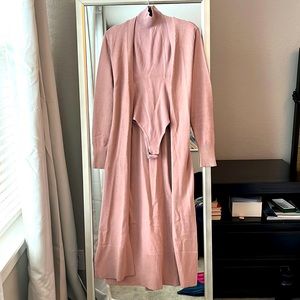Express / 2 piece sweater set + bodysuit / dusty pink
